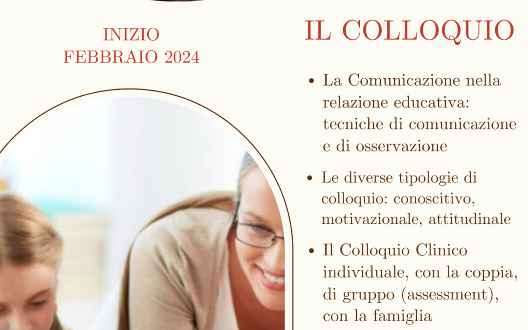 CORSO DI FORMAZIONE “IL COLLOQUIO”